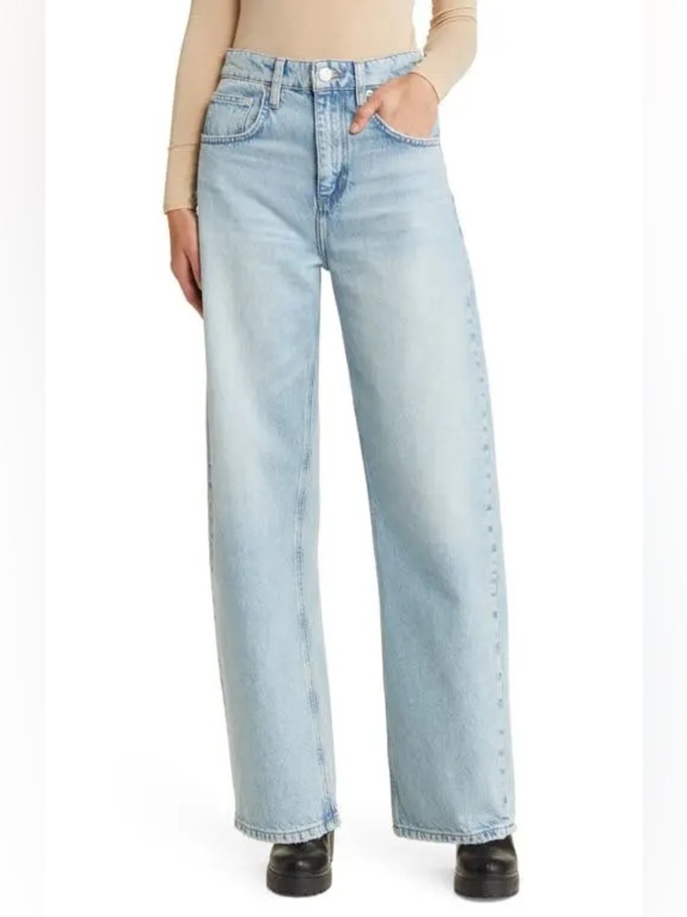 Frame Denim Long Barrel Jeans in Calm Waters - 26